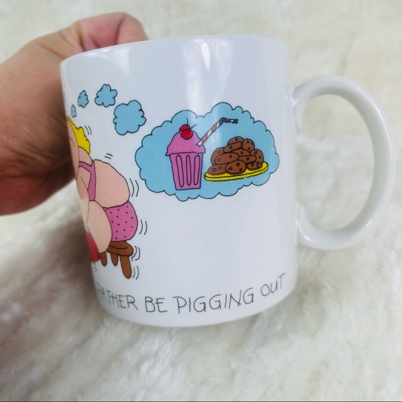 “I’d Rather be Pigging Out” Funny Mug - Picture 2 of 7